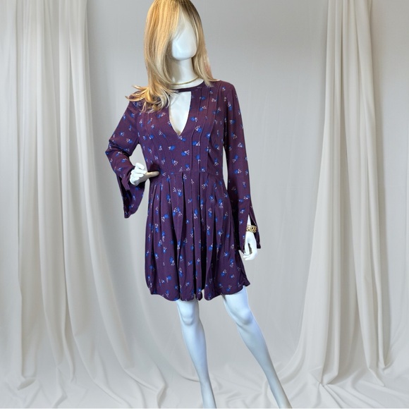 FREE PEOPLE Teagan Floral Boho Babydoll Mini Dress - Picture 11 of 11